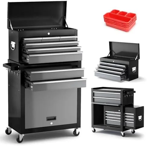 8 drawer tool chest with wheels 42 rolling tool chest heavy dutyblack