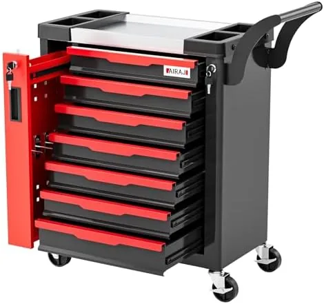 airaj 7 drawer tool chest with wheels rolling tool chest with side drawer