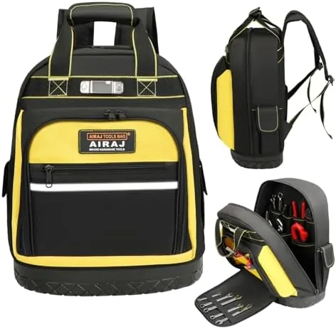 airaj heavy duty tool backpack 17 inch tool bag backpackdurable tool bags